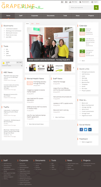 The Grapevine: MHC NSW intranet